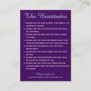 Heliga Scripture Matthew 5 Beatitudes Hand Out Visitkort