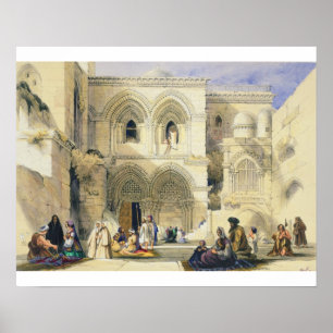 Heliga Sepulcher, i Jerusalem (färg litho) Poster