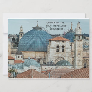Heliga Sepulcher-kyrkan, Jerusalem, Helgdag Card Julkort