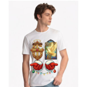 Heliga sex sju för kristna t shirt
