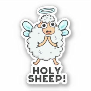 Heliga Sheep Funny Animal Pun Klistermärken