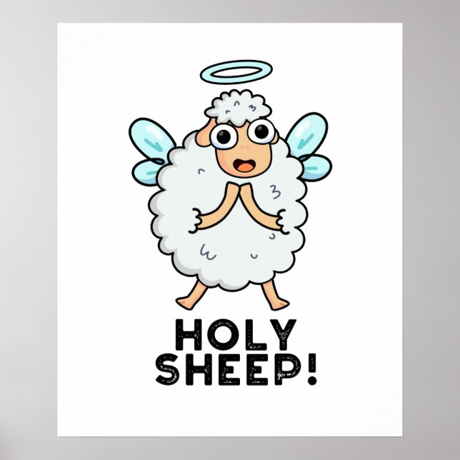 Heliga Sheep Funny Animal Pun Poster (Framsidan)