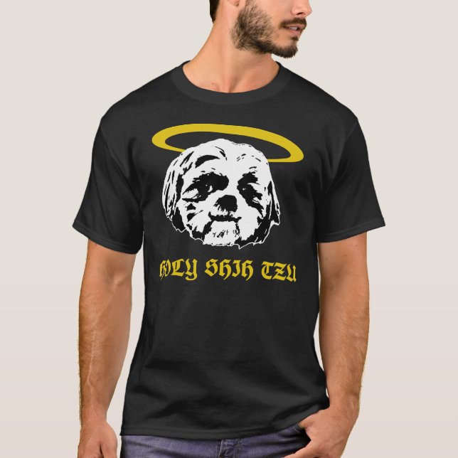 Heliga Shih Tzu Hund Hundar T Shirt (Framsida)