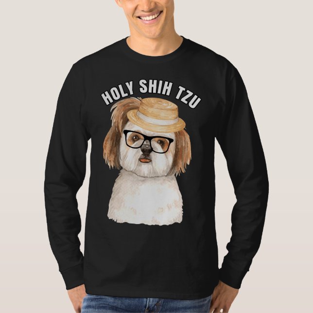 Heliga Shih Tzu Hund Porträtt, ett Shih Tzu Small  T Shirt (Framsida)