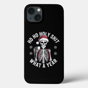 Heliga Shirt What A Year jul Humor Skeleton