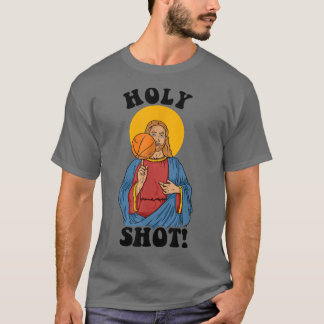 Heliga Shot Jesus Basketball Funny T Shirt