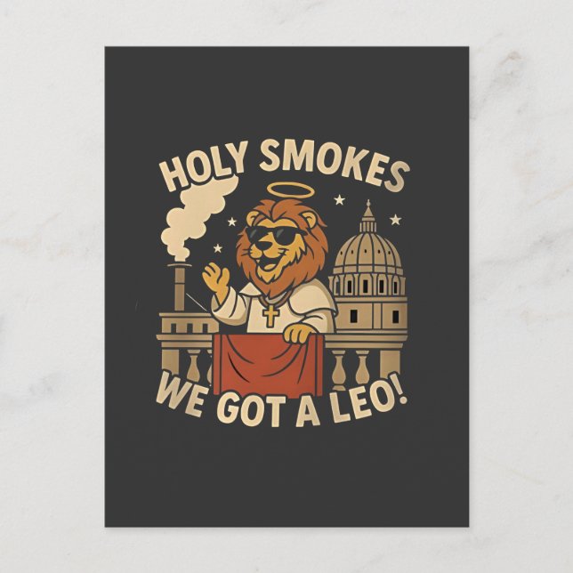 Heliga Smoke Pope Leo XIV Christian Church Inbjudan Vykort (Framsida)