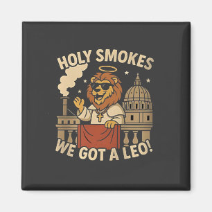 Heliga Smoke Pope Leo XIV Christian Church Magnet