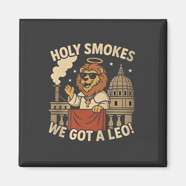 Heliga Smoke Pope Leo XIV Christian Church Magnet (Framsidan)