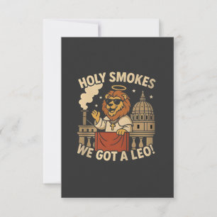 Heliga Smoke Pope Leo XIV Christian Church Tack Kort