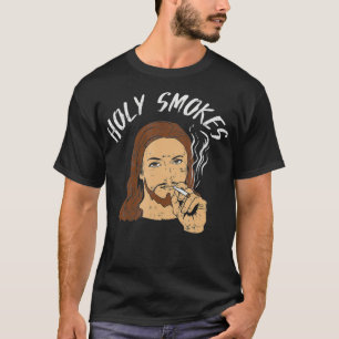 Heliga Smokes Funny Jesus Christian T Shirt