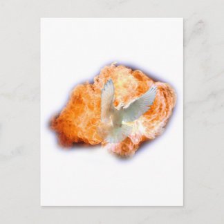 Heliga Spirit as Flame and Dove Vykort