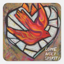 Heliga Spirit Confirmation Stickers Fyrkantigt Klistermärke