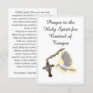 Heliga Spirit Control of Tal Prayer Card Tilläggskort