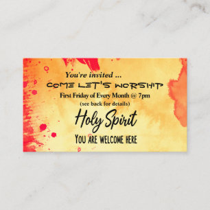 Heliga Spirit Din välkommen här Church Flyer Visitkort