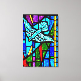 Heliga Spirit Dove Stached Glass Window Canvas Art