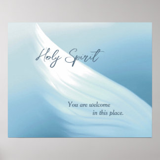Heliga Spirit du är välkommen Kanvastryck Poster