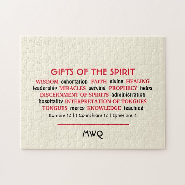 HELIGA SPIRIT GIFTS| Monogram| Kristna Pussel (Horisontell)