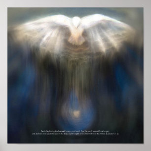 Heliga Spirit med skriptoffertutskrift Poster