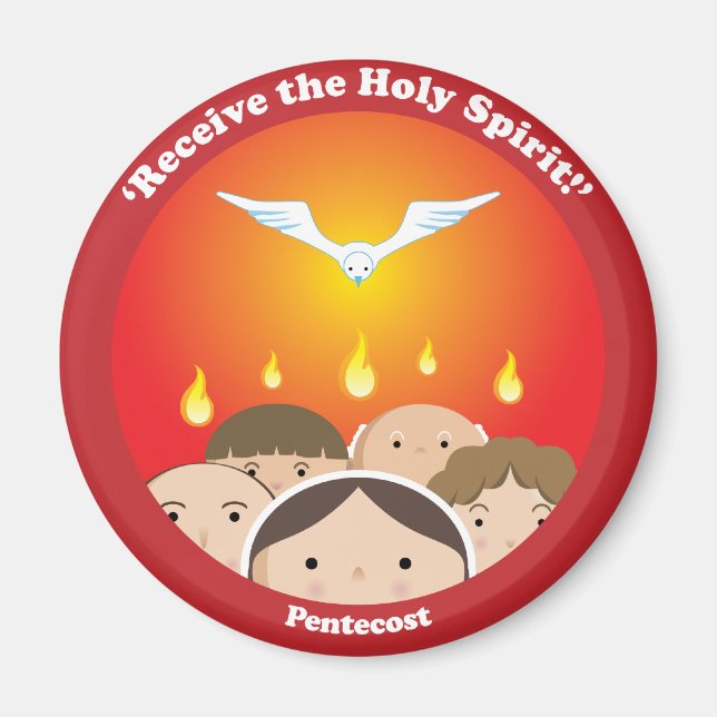 Heliga Spirit Pentecost Magnet (Framsidan)
