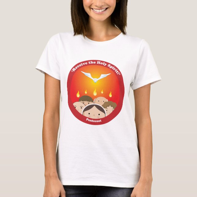 Heliga Spirit Pentecost Tee Shirt (Framsida)