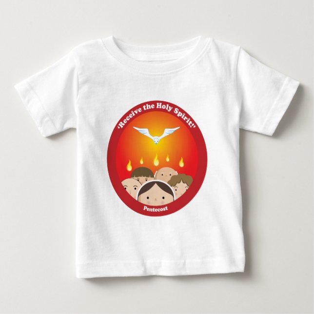 Heliga Spirit Pentecost Tee Shirt (Framsida)