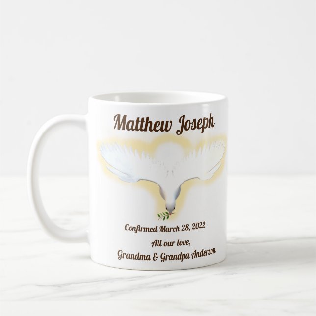 Heliga Spirit Prayer Bekräftelse Mugg (Vänster)