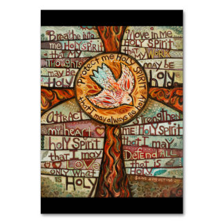Heliga Spirit Prayer-kort Bordsnummer
