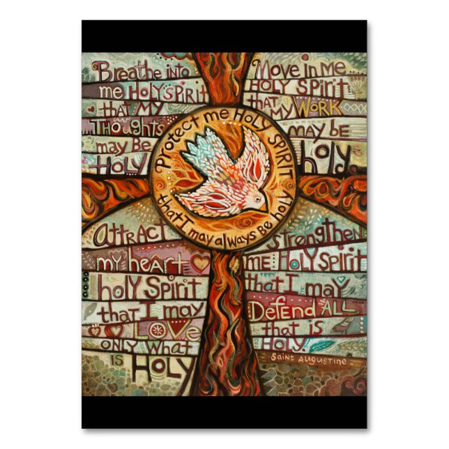 Heliga Spirit Prayer-kort Bordsnummer (Framsidan)