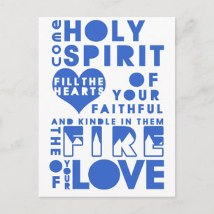 Heliga Spirit Prayer Vykort