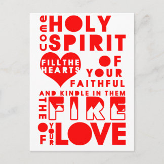 Heliga Spirit Prayer Vykort