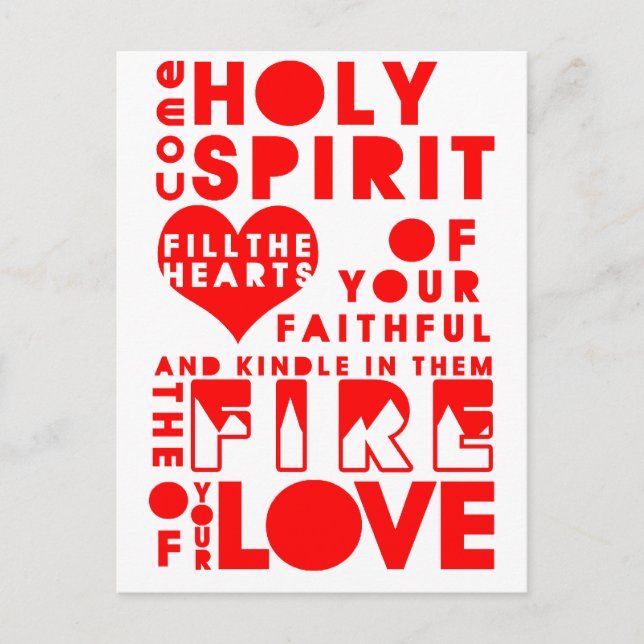 Heliga Spirit Prayer Vykort (Framsida)