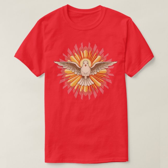 Heliga Spirit som dova T Shirt (Design framsida)