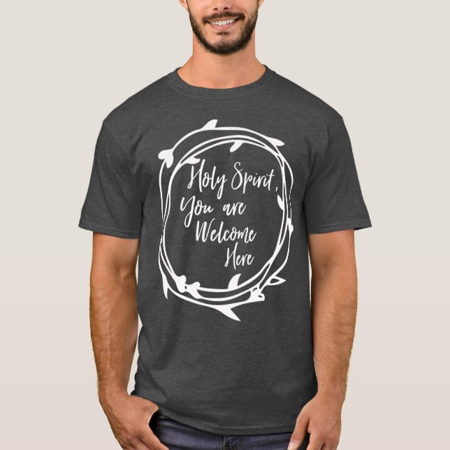 Heliga Spirit som du hälsar med här Christian T Shirt (Framsida)