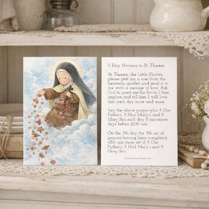 Heliga Teresa Jesus Kristus Novena Helgonkort Visitkort