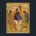 Heliga Treenighetens Ikon Rublev Bysantinsk Katols Vykort<br><div class="desc">Heliga Treenigheten - berömd ikon målad av Andrei Rublev</div>