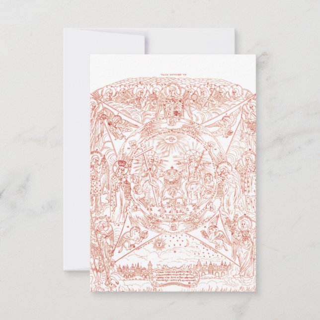 Heliga Trefaldigheten i härlighet Tack Kort (Framsida)