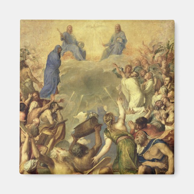 Heliga Trinity, 1553/54 (olja på arbetsyta) Magnet (Framsidan)