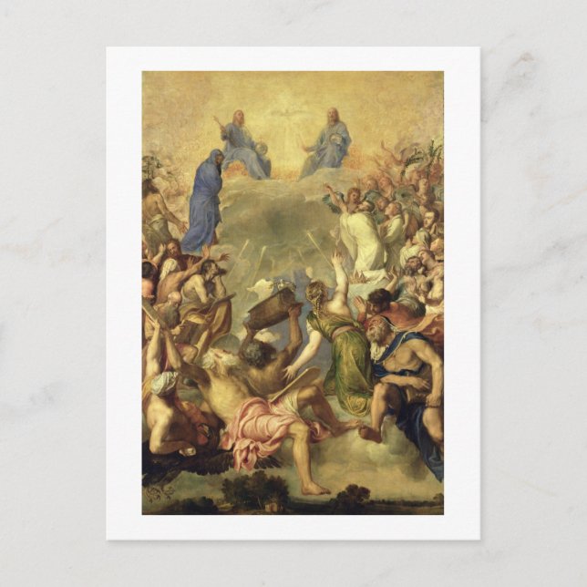 Heliga Trinity, 1553/54 (olja på arbetsyta) Vykort (Framsida)