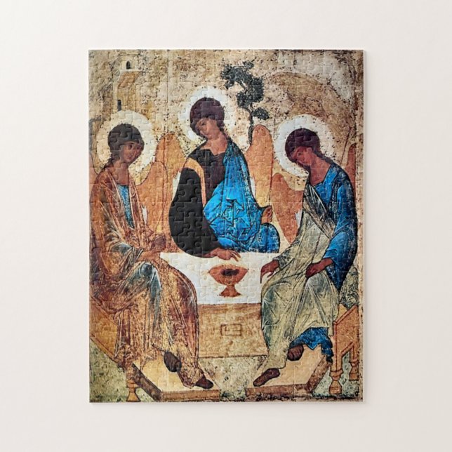 Heliga Trinity av Andrei Rublev Pussel (Vertikal)