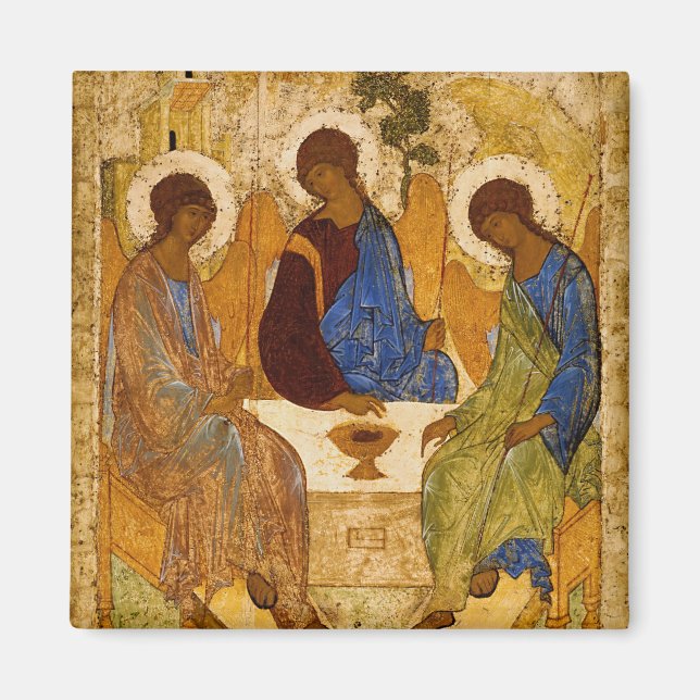 Heliga Trinity av Andrey Rublev Magnet (Framsidan)