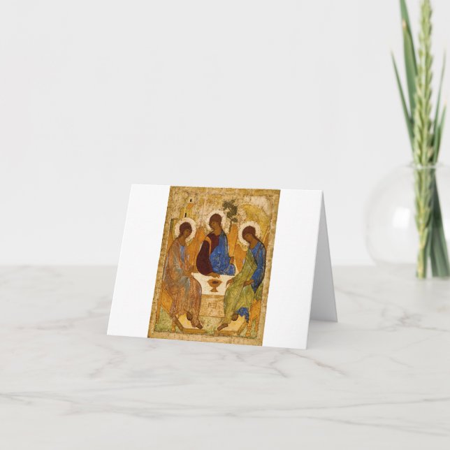 Heliga Trinity av Andrey Rublev Tack Kort (Framsida)