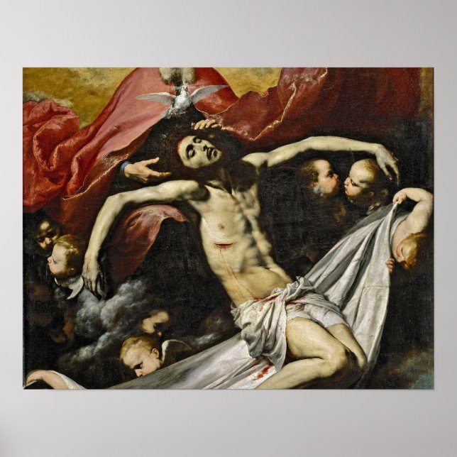 Heliga Trinity av Jusepe de Ribera Poster (Framsidan)