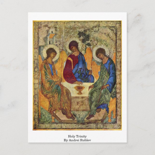 Heliga Trinity by Andrei Rublev Vykort (Framsida)