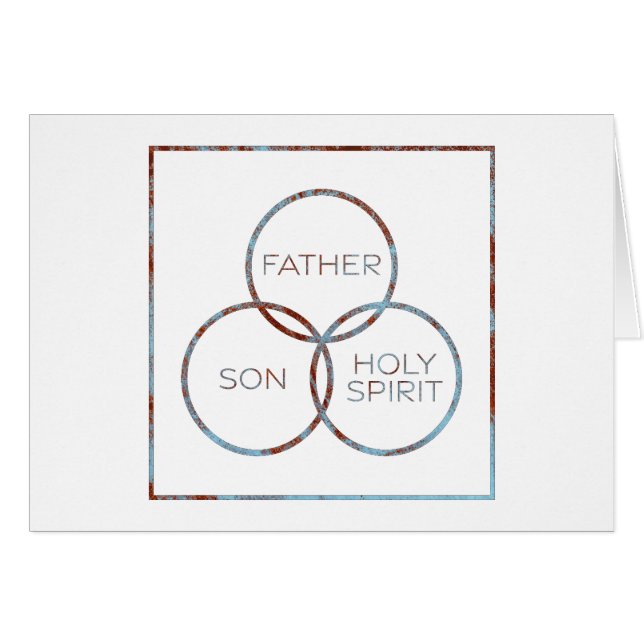 Heliga Trinity Far Son Heliga Spirit OBS Kort (Framsidan Horizontal)