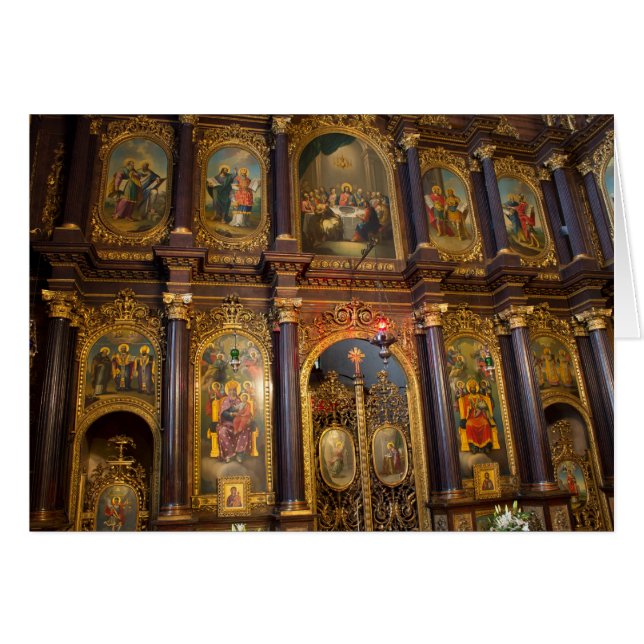 Heliga Trinity Grekisk ortodox Church OBS Kort (Framsidan Horizontal)