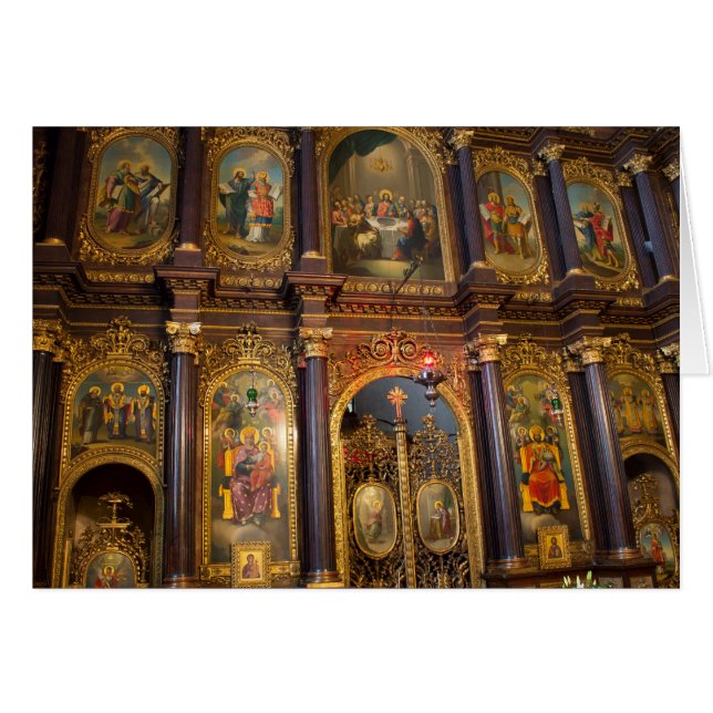 Heliga Trinity Grekisk-ortodoxa kyrkan Hälsningskort (Framsidan Horizontal)