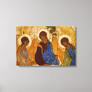 Heliga Trinity Icon by Rublev Orthodox Byzantine A Canvastryck