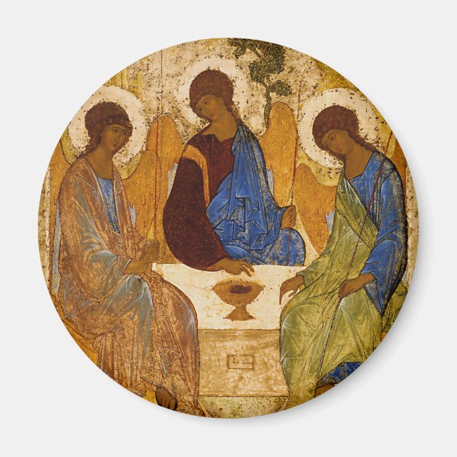 Heliga Trinity Icon Rublev Magnet (Framsidan)