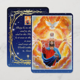 Heliga Trinity in Glory Devotional Art Prayer Card Inbjudningar